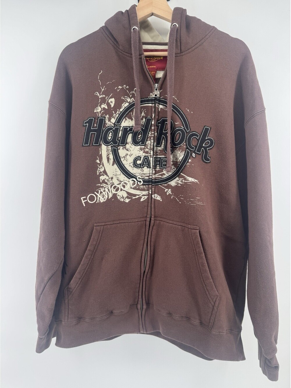 Vintage Hard Rock Cafe Foxwoods Zip Up Size Large